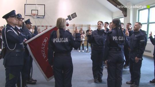 To już piąte w tym roku ślubowanie nowo przyjętych policjantów w garnizonie warmińsko-mazurskim