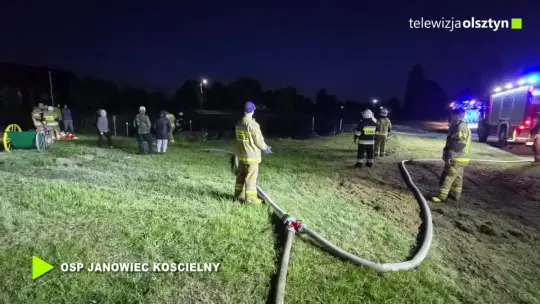 Tragiczny pożar -  działania strażaków do późnej nocy