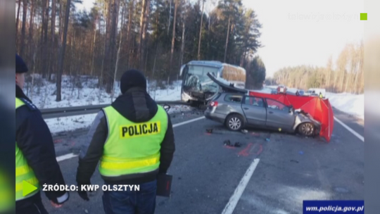 Tragiczny wypadek między Olsztynem a Dobrym Miastem