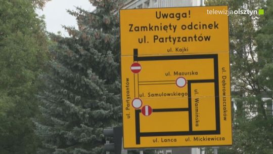 Trwają prace związane z przebudową ul. Partyzantów w Olsztynie