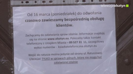 Urząd Miasta zawiesza bezpośrednią obsługę interesantów