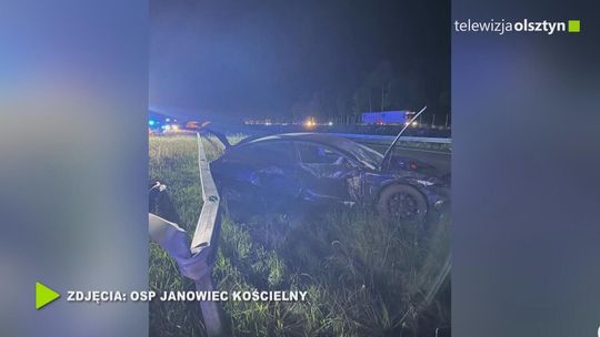 Wypadek drogowy z udziałem 3 pojazdów