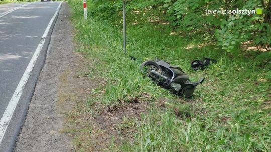 Wypadek motocyklisty