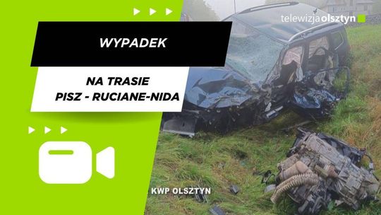 Wypadek na drodze krajowej nr 58 trasa Pisz-Ruciane-Nida