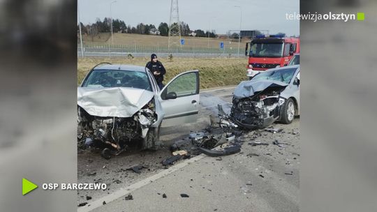 Wypadek na drodze serwisowej w Wójtowie