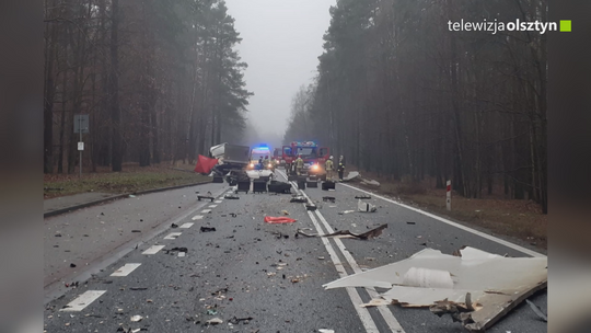 Wypadek na trasie Olsztyn-Ostróda