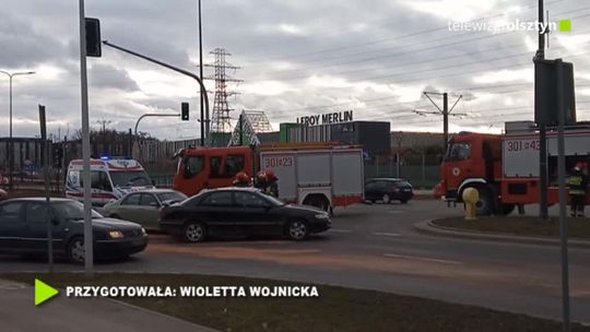 Wypadek przy ulicy Sikorskiego na wysokości stacji Orlen