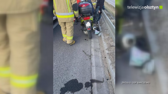 Wypadek z udziałem skutera na obwodnicy