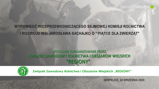 Wypowiedź wiceprzewodniczącego Sejmowej Komisji Rolnictwa i Rozwoju Wsi Jarosława Sachajko o „Piątce dla zwierząt” 