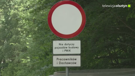 Zakaz wstępu na ulicę Leśną w Olsztynie