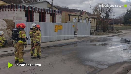 Zapaliła się butla z gazem