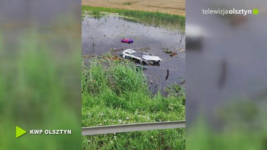 Zdarzenie drogowe w miejscowości Ryńskie w gminie Ostróda