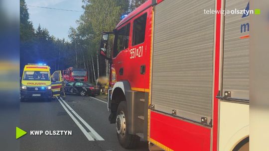 Zdarzenie drogowe w Sawicy na drodze krajowej numer 58