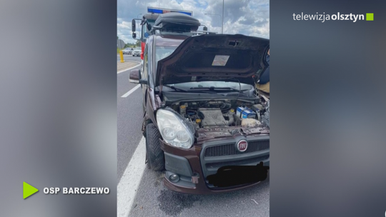 Zdarzenie drogowe z udziałem trzech pojazdów
