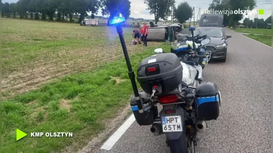 Zderzenie volkswagena z nissanem w Mikołajkach