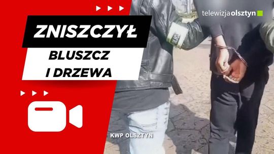 Zniszczył bluszcz i drzewa. Został zatrzymany i usłyszał zarzut