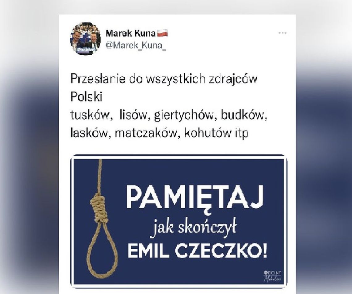 Doradca ministra Czarnka grozi sznurem „zdrajcom Polski” [ARTYKUŁ]