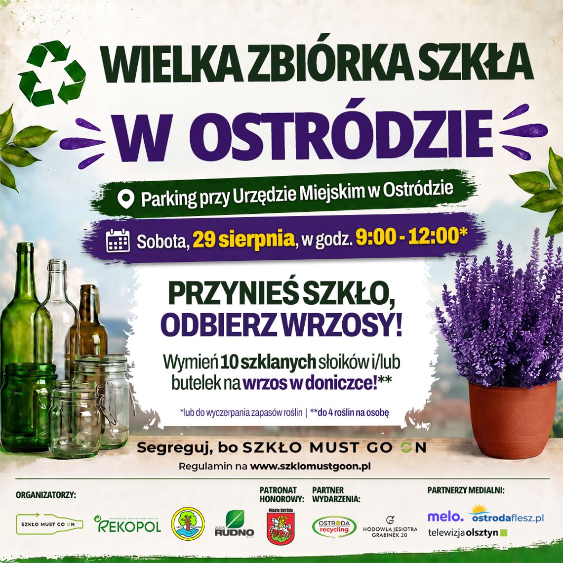 Ostróda znów zbiera szkło! Wielka Zbiórka Szkła wraca do miasta Ostróda znów zbiera szkło! Wielka Zbiórka Szkła wraca do miasta
