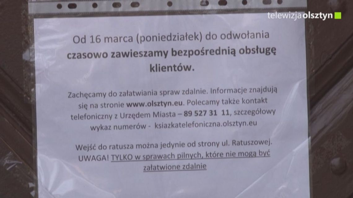 Urząd Miasta zawiesza bezpośrednią obsługę interesantów