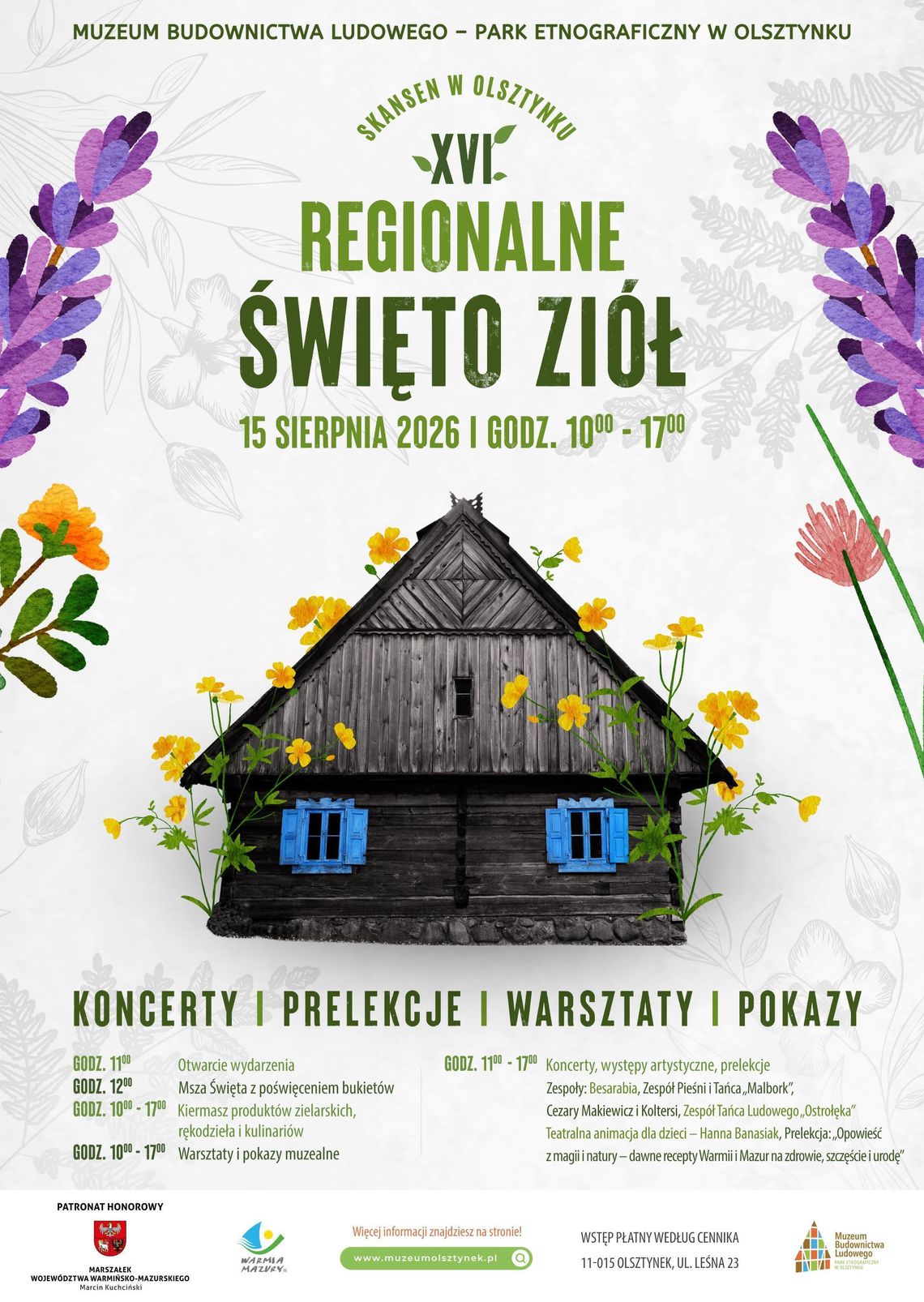 XVI Regionalne Święto Ziół 15 sierpnia 2026, godz. 10:00 – 17:00