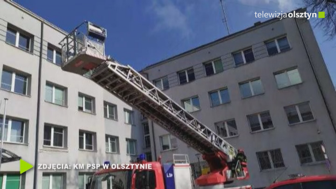  Zadymienie w Komendzie Wojewódzkiej Policji w Olsztynie